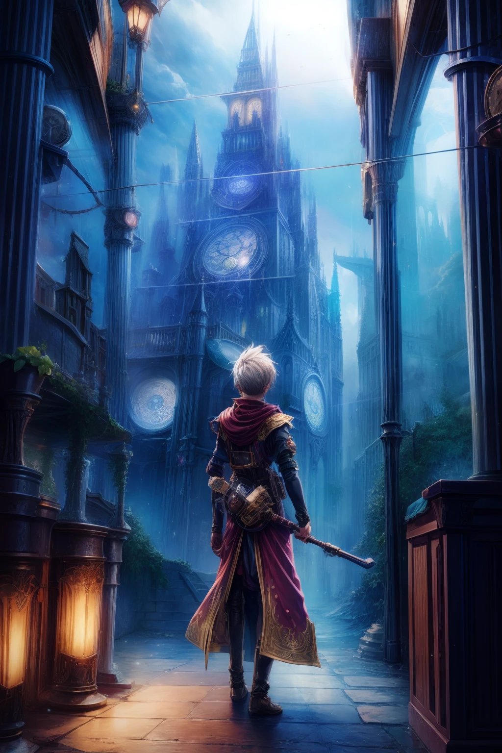 Dream steampunk anime dreamlike surreal child rpg scenario