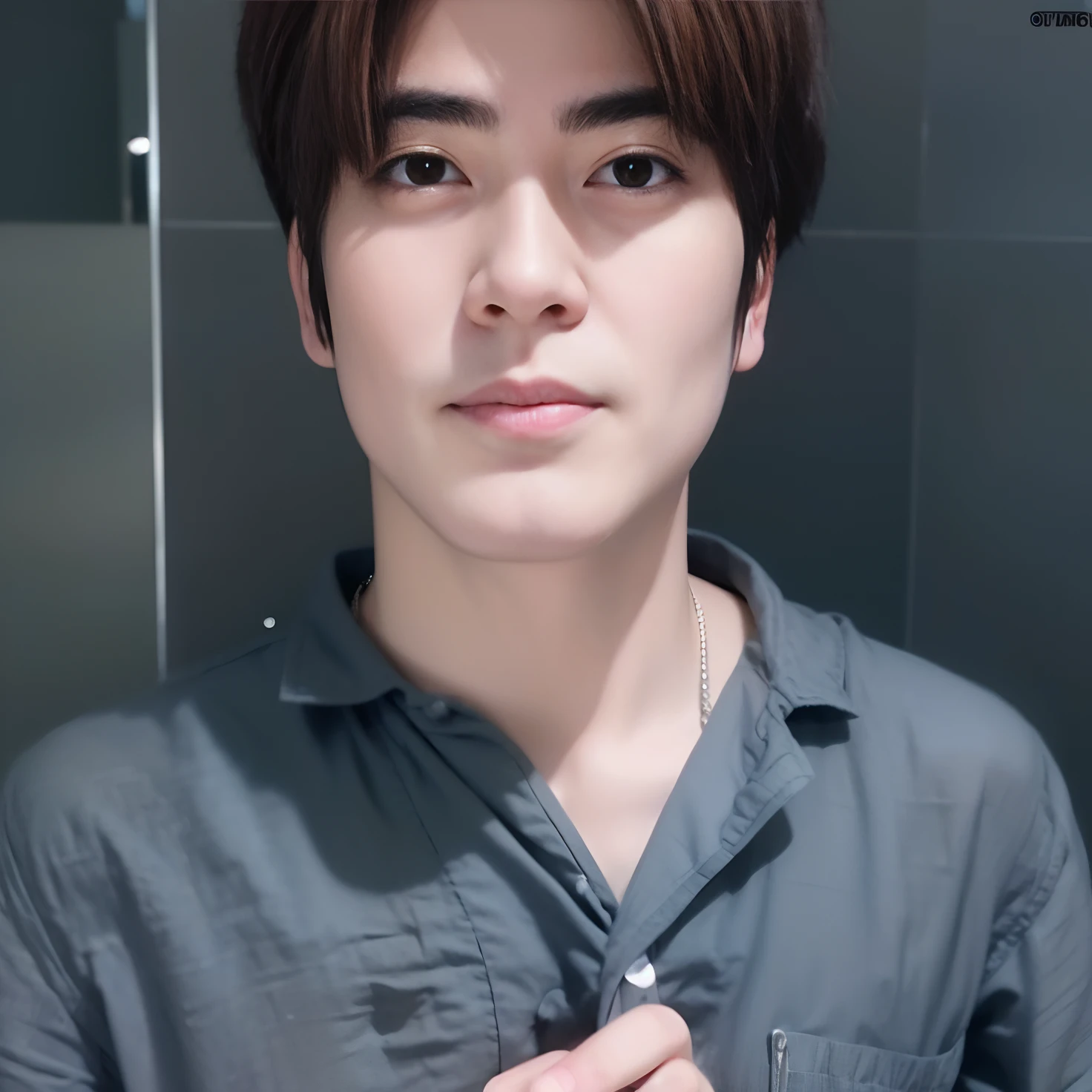 There is a man who is standing in front of a mirror, Jung Jaehyun