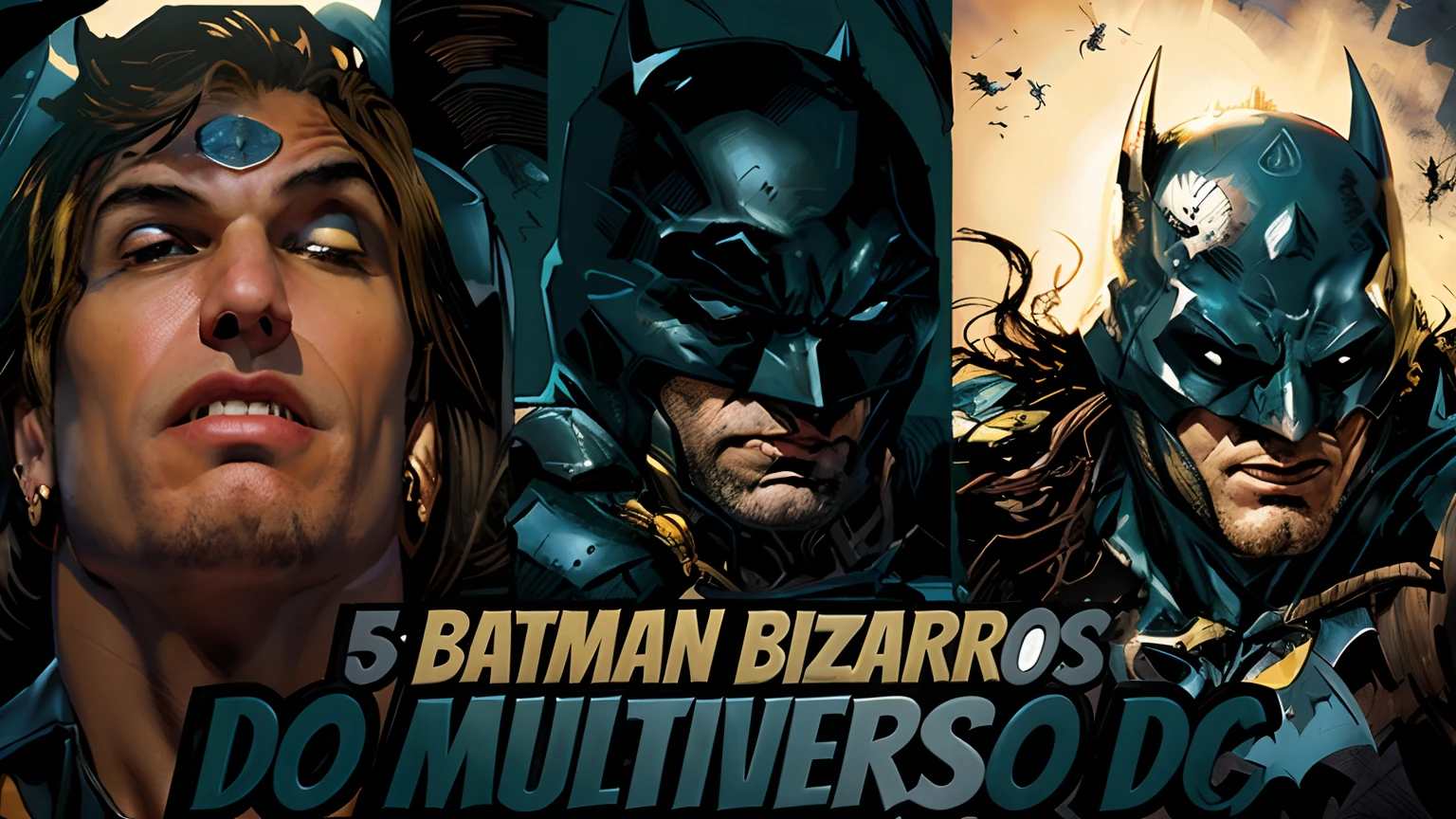Batman, Batman, e personagens do Batman em capa de quadrinhos, O Batman que ri, Filipe Jimenez, Multiverso!!!!!!, Batman, McFarlane, Lee Bermejo, nevasca, Todd McFarlane, Bizarrrrre, Multiverso, quadrinhos sandman, Marcos Silvestri, DC Quadrinhos, Universo DC, Nos quadrinhos do Batman, Joe Madureira, damian kryzwonos