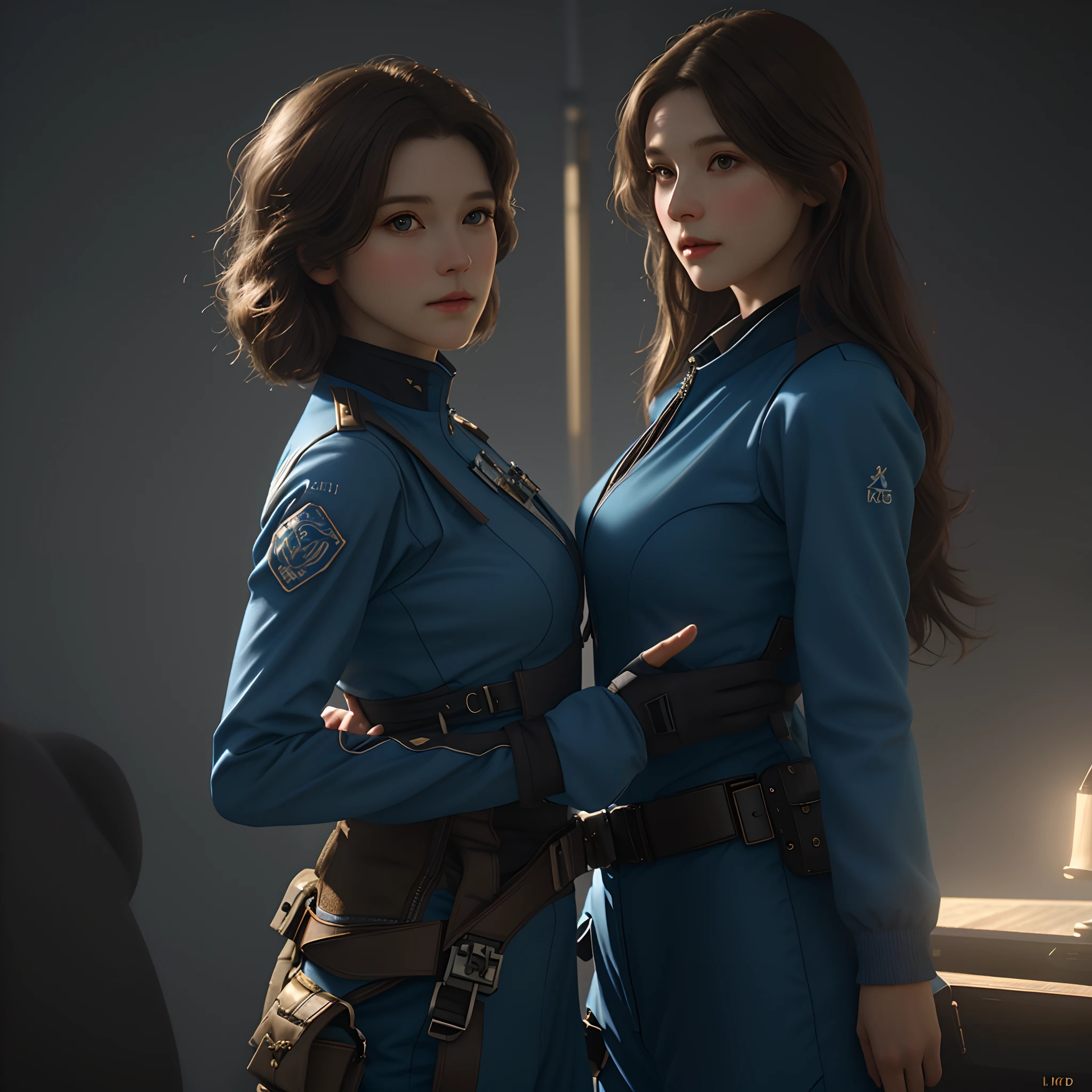 Wide show, Masterpiece, best quality, 1 35-year-old woman, solo, brunette hair, skydiving, 8 k ethereal, lighting, warm lighting, 4k extremely photorealistic, cgsociety uhd 4k highly detailed, trending on cgstation