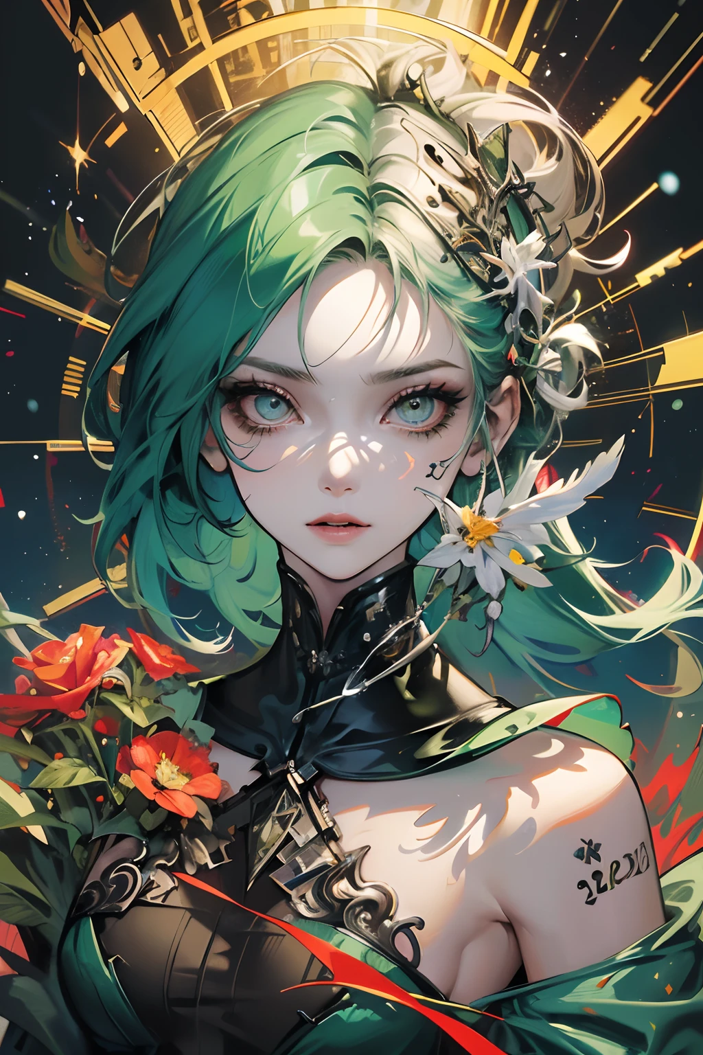 Green Little Dragon, New Year, snowing,  Sandman Like Delirium，Detailed scales,（Hallucinatory Colored Soap Bubbles），Jeremiman，by sandra chevrier，Dave McKean, Richard Aviden and Marcy Jae Kuciara，Punk Rock，higly detailed，8K
