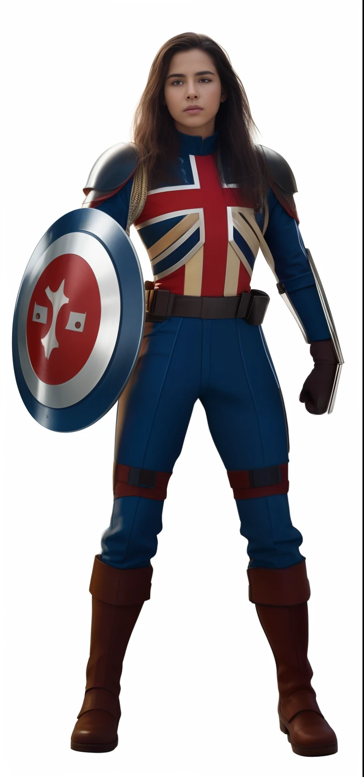 a close up of a person holding a shield and a shield,