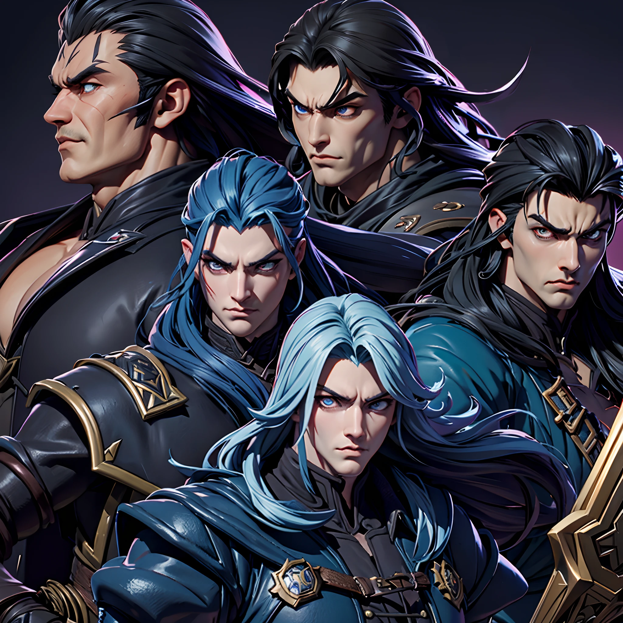 Castlevania Hyper Realistic Lord of the Shadows Super Detailed Hokuto no Ken Kenshiro Muscular Style Dynamic Shooting Lord Dracula's Masterpiece Leading Troops Demon Army into Battle Sharp Details Movie Scenes Super Detailed Faces Portrait