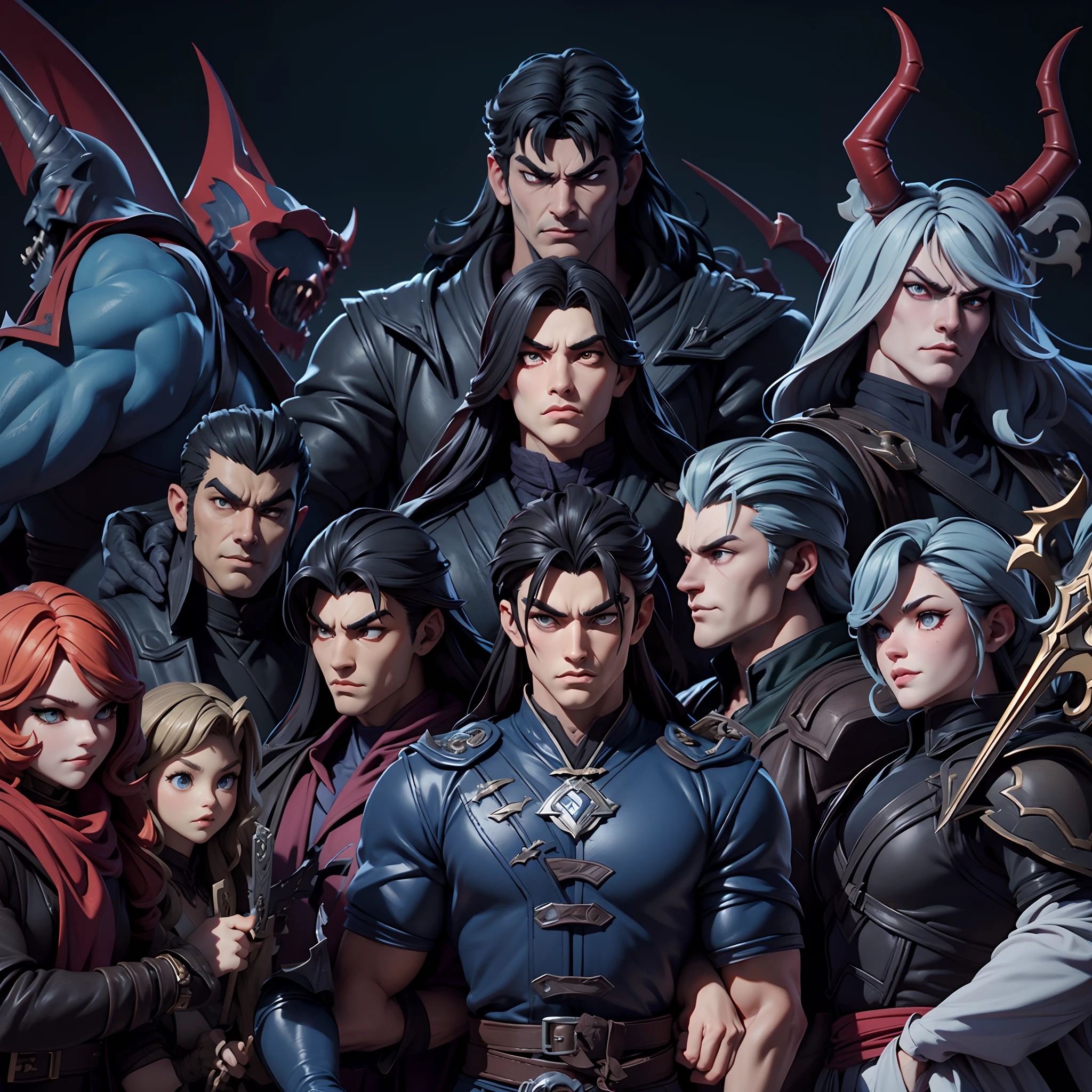 Castlevania Hyper Realistic Lord of Shadows Super Detailed Hokuto no Ken Kenshiro Muscular Style Dynamic Shooting Lord Dracula's Masterpiece Leading the Troops Demon Army into Battle Sharp Details Movie Scenes Wide Environment of War