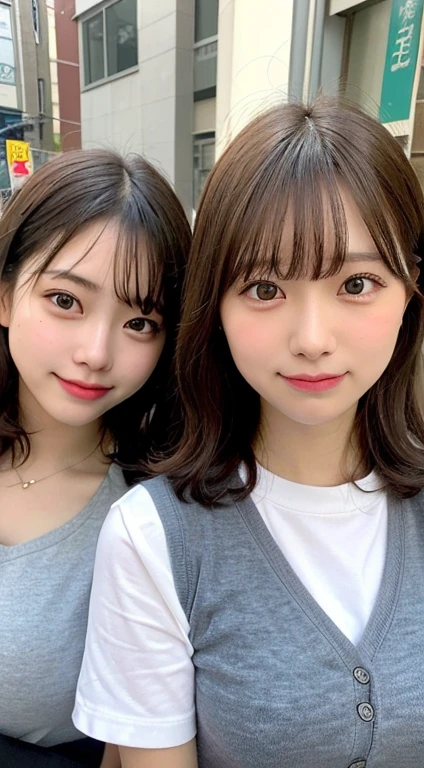 group shot of 3 girls, portrait of a japanese teen,(Best Quality,4K,8K,hight resolution,masutepiece:1.2),Ultra-detailed,(Realistic,Photorealistic,Photorealsitic:1.37),cute-style,dian,Dribbling High Detail 8K,Studio Lighting - V 6, Randomly cute pleated skirt,Randomly cute clothes, Random Faces, Random curly hair, bangss