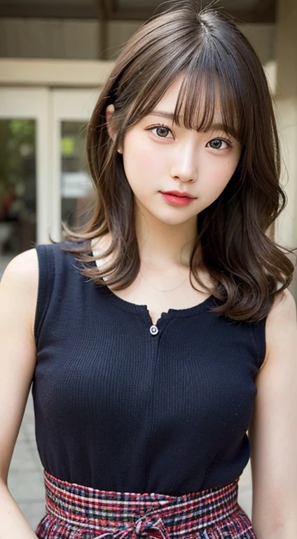 group shot of 3 girls, portrait of a japanese ,(Best Quality,4K,8K,hight resolution,masutepiece:1.2),Ultra-detailed,(Realistic,Photorealistic,Photorealsitic:1.37),cute-style,dian,Dribbling High Detail 8K,Studio Lighting - V 6, Randomly cute pleated skirt,Randomly cute clothes, Random Faces, Random curly hair, bangss
