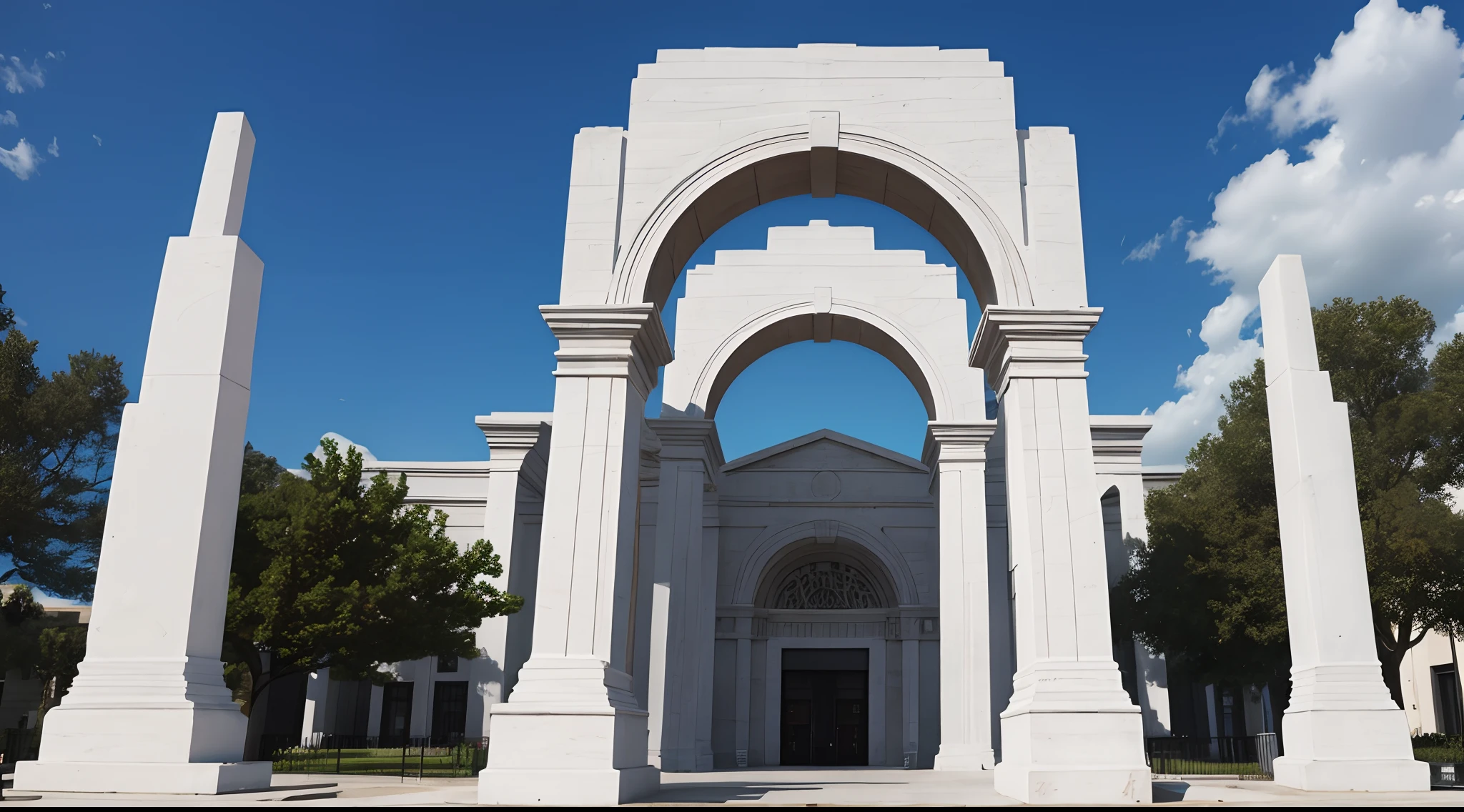 white arch sculpture