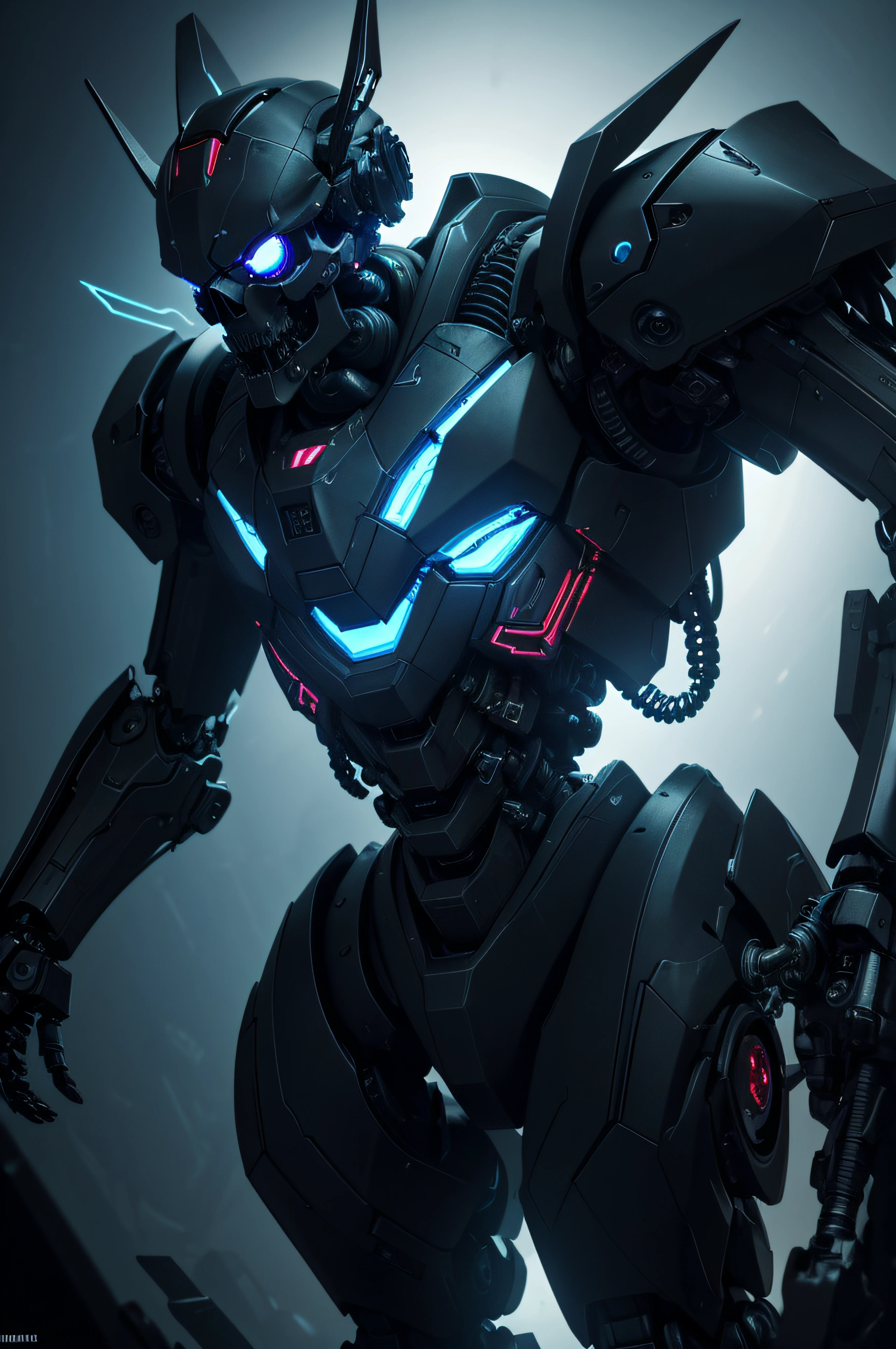 The prompt for generating a Stable Diffusion image of a skull mech is as follows:
skull mech, metallic, intricate design, best quality, ultra-detailed, menacing presence, glowing eyes, mechanical limbs, futuristic technology, dark atmosphere, sci-fi style, vibrant colors, intense lighting