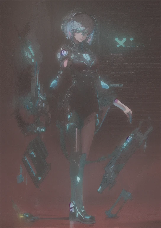 ((La mejor calidad)), ((obra maestra)), (muy detallado:1.3), ...............................................................................................................................................3D, Beautiful (cyberpunk:1.3) Mujer hacker, peinado corto,pelo corto, Volver al visor, cabello grueso, Terminal de ordenador operativo, Pantalla montada en la cabeza, computer server, Pantalla LCD, fiber optic cable, Logotipo de la empresa, HDR (High Dymanic Range), Trazado de rayos, NVIDIA RTX, Super resolution, Irreal 5, Subsoil Scatter, Textura PBR, Post-procesamiento, Anisotropic filtering, profundidad de campo, maximum sharpness and sharpness, Texturas multicapa, Albedo y Highlight Maps, Sombreado de superficies, Accurate simulation of light-material interactions, proporciones perfectas, Renderizado de octanaje, duotone lighting, ISO bajo, balance de blancos, Regla de los tercios, amplia apertura, 8K RAW, efficient sub-pixels, sub-pixel convolution, glow particles, dynamic pose