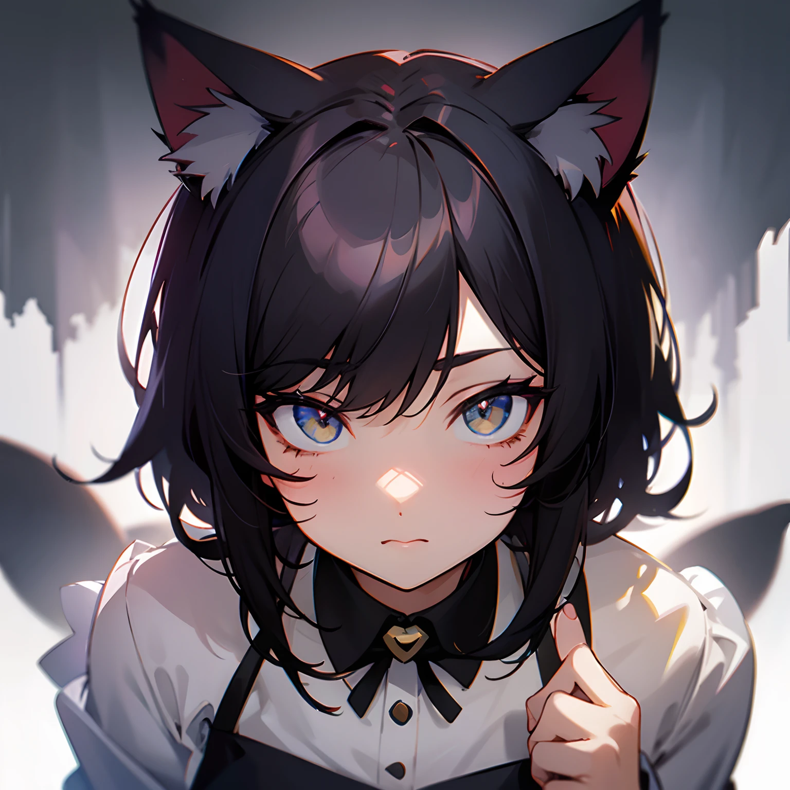 cat ear A dark-haired short