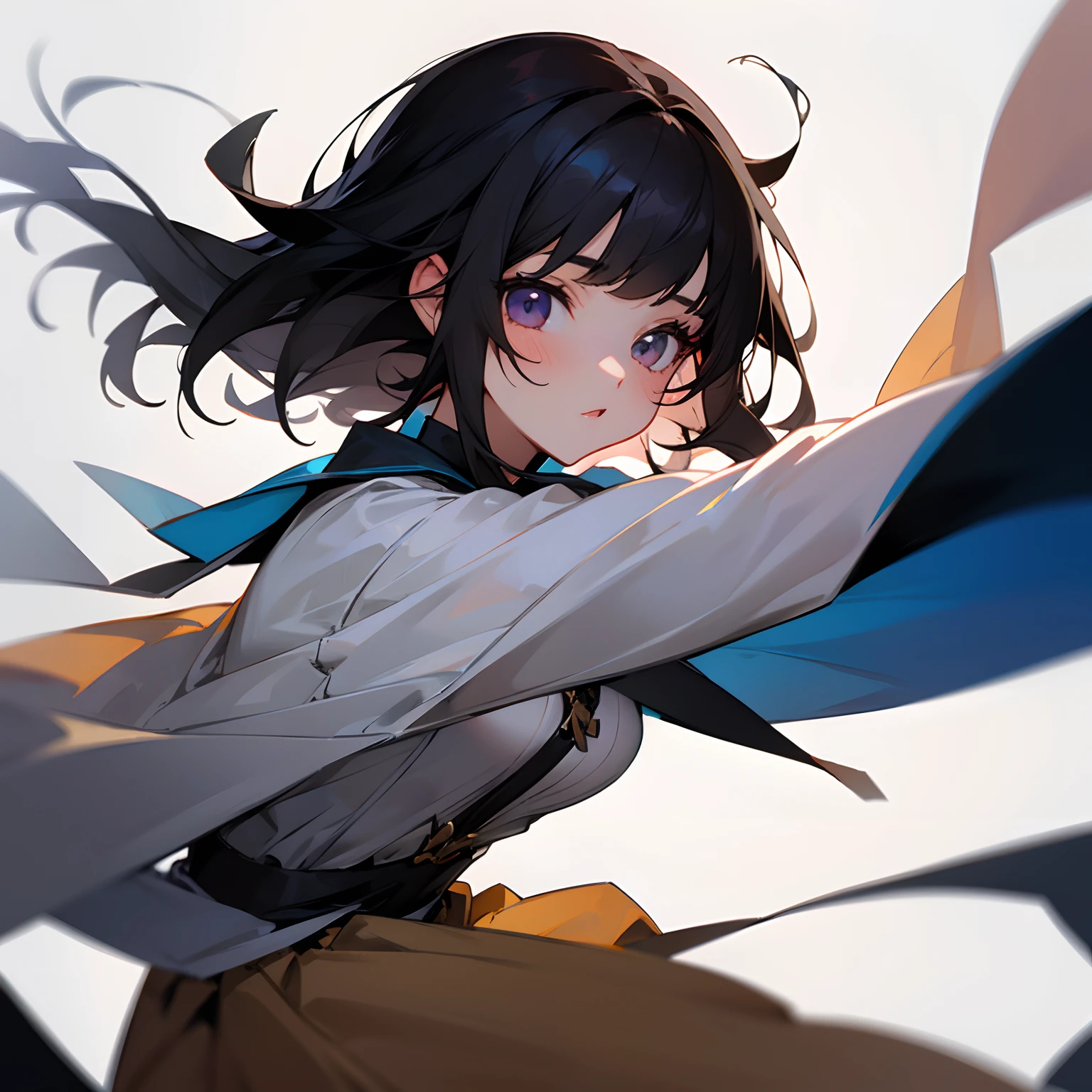 A dark-haired。s girl