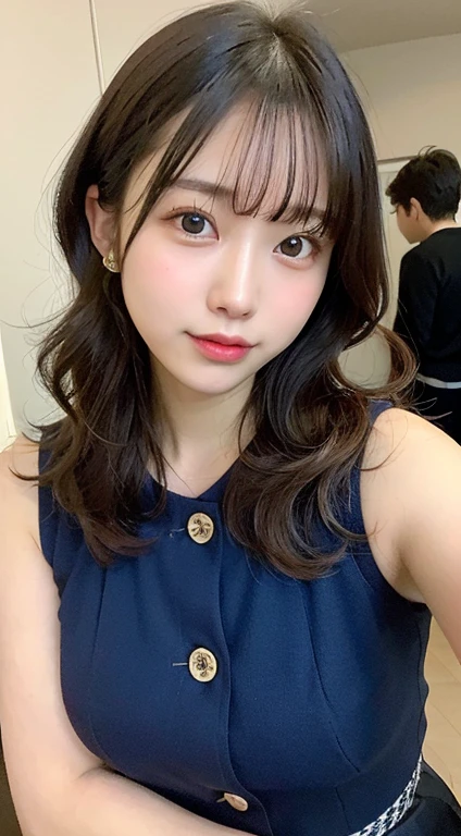 Group photo of three close friends, portrait of a japanese teen,(Best Quality,4K,8K,hight resolution,masutepiece:1.2),Ultra-detailed,(Realistic,Photorealistic,Photorealsitic:1.37),cute-style,dian,Dribbling High Detail 8K,Studio Lighting - V 6, Random cute pleated skirt,Randomly cute clothes, Random Faces, Random curly hair, bangss, bare-legged