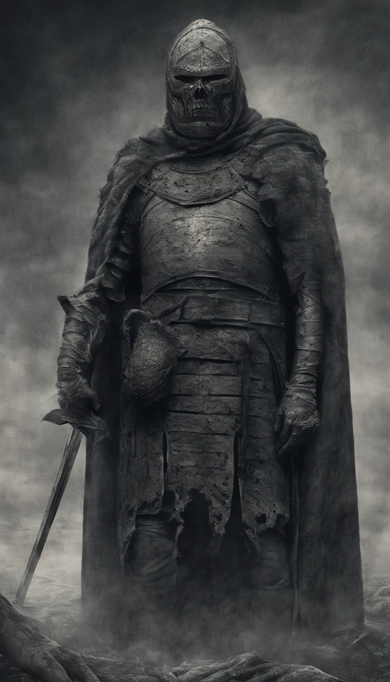 An ancient soldier holding a sword and shield