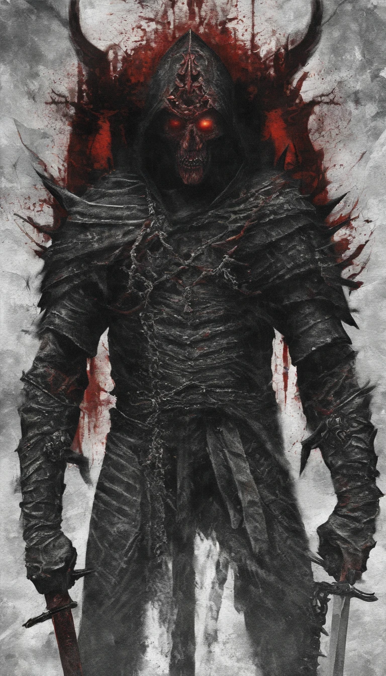 (best quality,ultra-detailed,realistic:1.37),ancient warrior with sword and shield,supernatural art,demonic creature,red glowing eyes,extremely detailed portrait, portrait, warrior, ancient, sword, shield, supernatural, demonic creature, red glowing eyes
