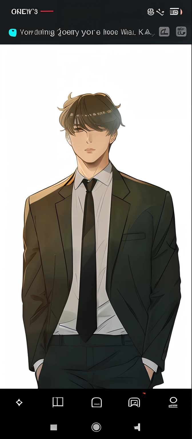 Male, Korean, wear a suit