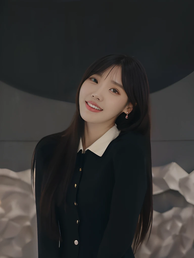 there is a woman that is standing in front of a wall, Lee Ji-eun, lee ji eun, jaeyeon nam, Choi Hyun-hwa, sun yunjoo, park jimin, korean artist, seseon yoon, jiyun chae, shin min jeong, sangsoo jeong, Kim Tae-joon, gongbi, hwang se - on