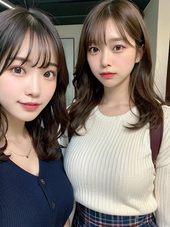 Group photo of three close friends, portrait of a japanese ,(Best Quality,4K,8K,hight resolution,masutepiece:1.2),Ultra-detailed,(Realistic,Photorealistic,Photorealsitic:1.37),cute-style,dian,Dribbling High Detail 8K,Studio Lighting - V 6, Random cute pleated skirt,Randomly cute clothes, Random Faces, Random curly hair, bangss, bare-legged