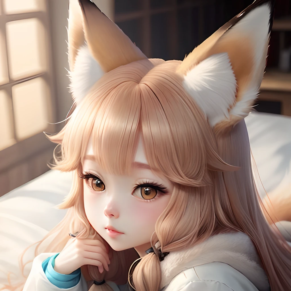 Fox ears、Long、Lori、Anime、kawaii