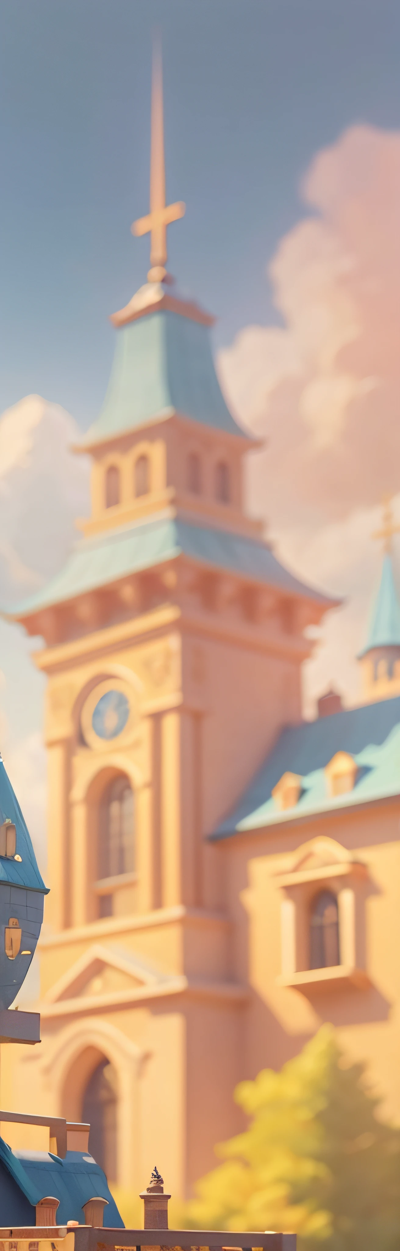 palace background, town center background, Stylized concept art, arte de fundo, town background, Church background!, stylized as a 3d render, cathedral background, ornate border + concept-art, Stylized game art, stylized shading, Stylized art, trending on polycount, Stylized 3 D