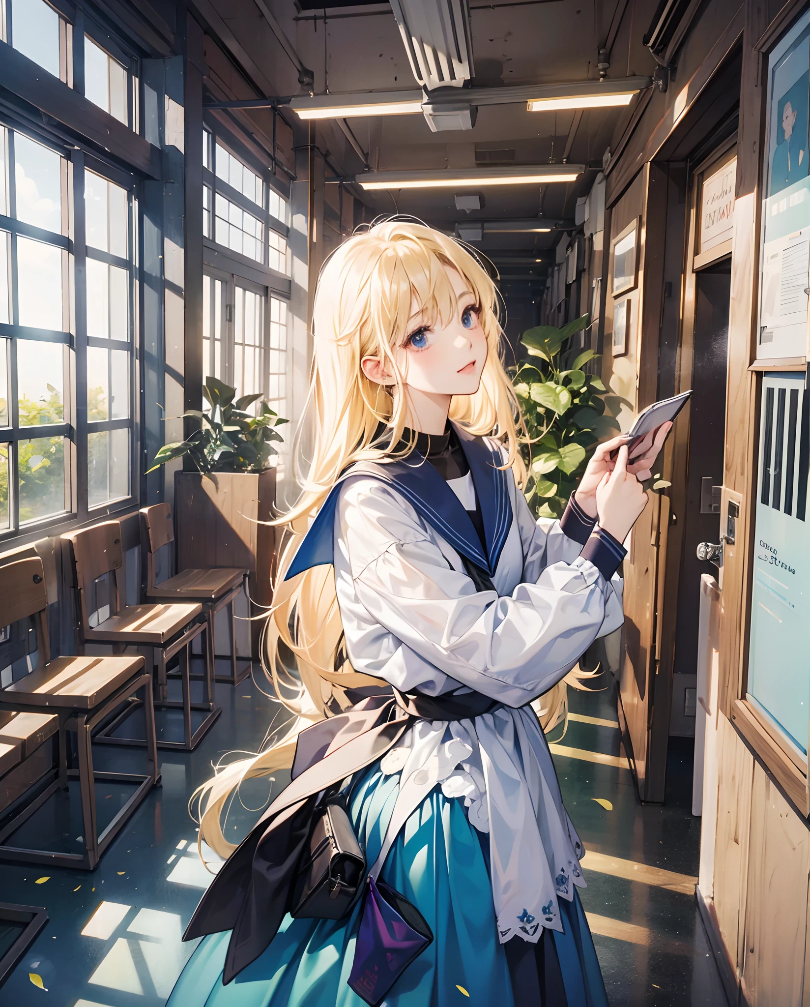 Blonde hair、femele、High students、校服、 --auto --s2