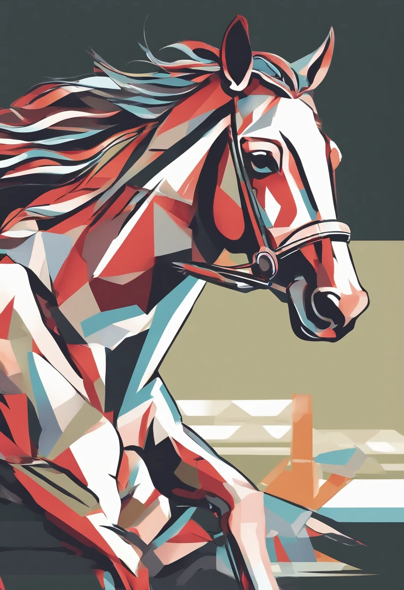 Horse racing、It features a simple、Feeling of sprinting、Horizontal angle、Fashionable、Ferrari、Delicate。、simple