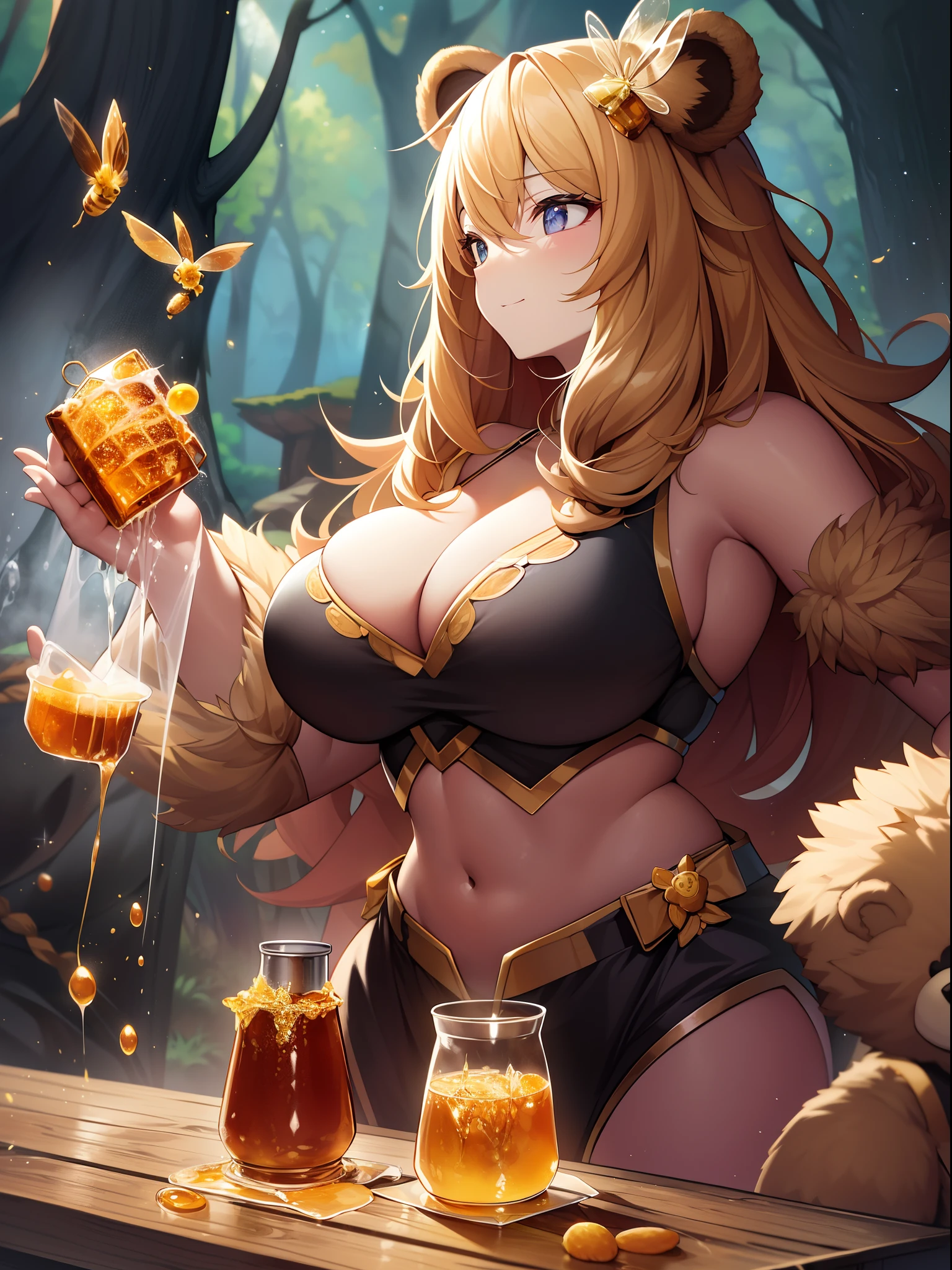 Outrageous resolution、masterpiece++、top-quality++、ultra-definition++、ultra-definition++、4k++、8k++、from side、(Background Focus)++、+++、Destroying a city In a honey forest with a beehive, a large bear with honey on both arms chants a spell to drink honey.、A rune where a large bear with honey on both arms drinks honey in a honey forest with a beehive.、In the honey forest with beehives, a large bear with honey on both arms drinks the magic of honey.、In a honey forest with beehives flying above, a large bear with honey on both arms is the demon king who drinks honey.、A large bear with honey on both arms is a dragon drinking honey in a honey forest with a beehive.、In the honey forest where there is a beehive, a large bear with honey on both arms is the genie who drinks honey.、detailed fantasy art、fantasy art style、Blake In the honey forest with a beautiful ancient beehive, a large bear with honey on both arms is a monster who drinks honey.、In a honey forest with a beehive, a big bear with honey on both arms is a monster with huge breasts drinking honey.、Fantasy Art Behans、In a honey forest with beautiful beehives, a large bear with honey on both arms is a demon drinking honey.、In a honey forest with a beautiful beehive, a large bear with honey on both arms is drinking honey.、A large bear with honey on both arms drinks pieces of honey in a honey forest with shiny floating beehives、A magic circle where a large bear with honey on both arms drinks honey in a honey forest with a beehive.、In a honey forest with dazzling beehives, a large bear with honey on both arms drinks sparks of honey.、In a honey forest with a beehive, a large bear with honey on both arms is drinking honey.、In the honey forest where there is a beehive, a big bear with honey on both arms drinks honey and his hair blows in the wind.、Blake Isekai Beautiful、A large bear with honey on both arms is drinking honey in a honey forest with a beehive.、Detailed clothing、Mischievous aura、Bewitching face、tall body、Mature body、seductive body、爆乳、detailed beautiful faces、detailed shiny eyes、Detailed skin、Full body break、detaileds、realisitic、4K highly detailed digital art、octan render、bio luminescent、BREAK8K resolution concept art、真实感、Mappa Studio、masterpiece、top-quality、Official Art、illustratio、Ligne Claire、(cool_color)、perfect-composition、absurderes、Fantasia、Focused、thirds rule