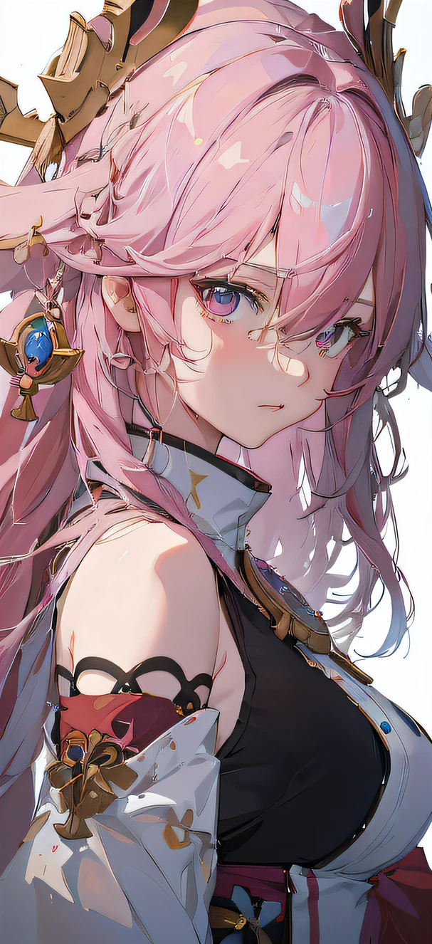 anime girl with pink hair and a crown on her head, Best anime 4k konachan wallpaper, Portrait Chevaliers du Zodiaque Fille, Detailed digital anime art, Guviz, Kushatt Krenz Key Art Women, detailed portrait of an anime girl, Guweiz in Pixiv ArtStation, Detailed key anime art, detailed anime character art, Genshin