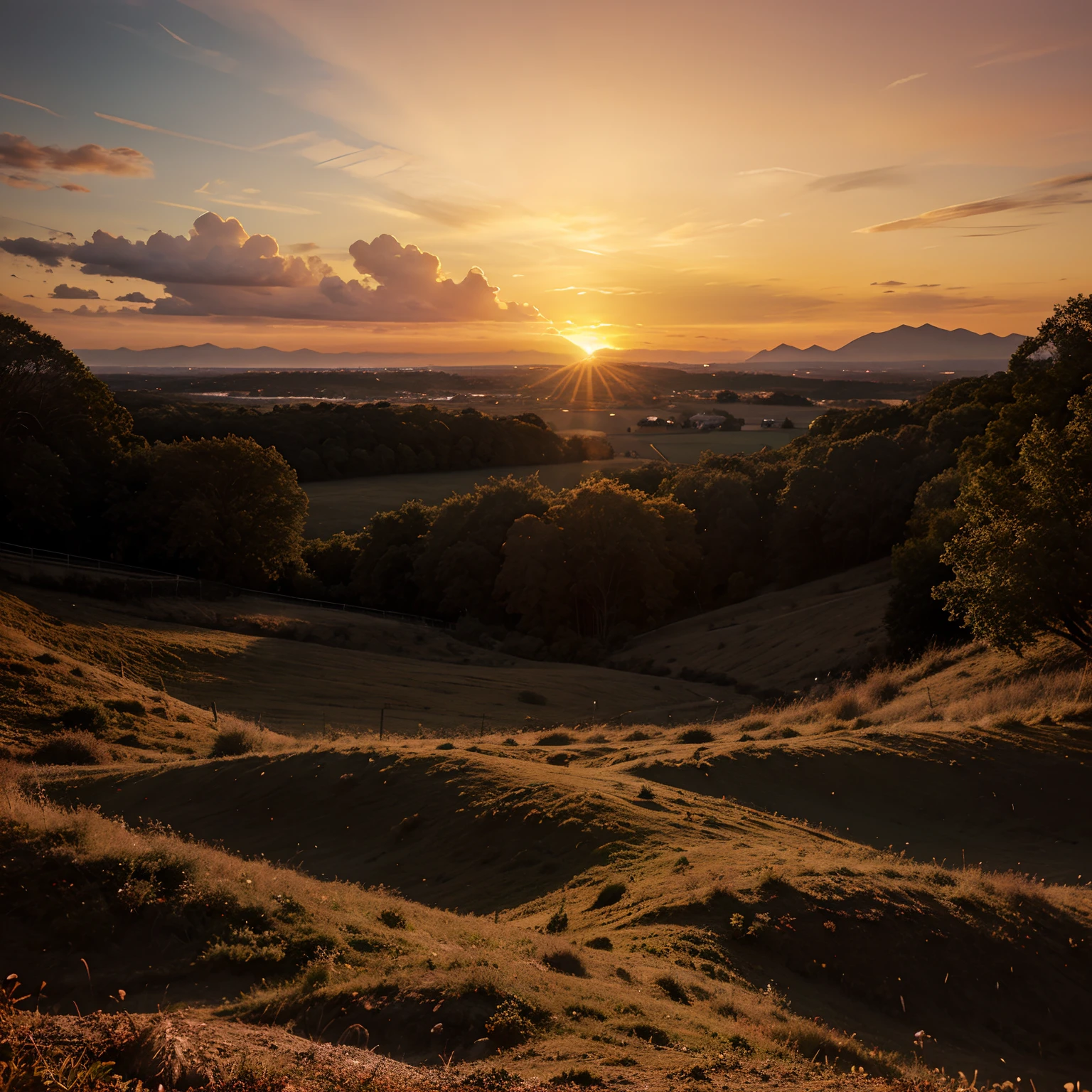 sunset landscape chill