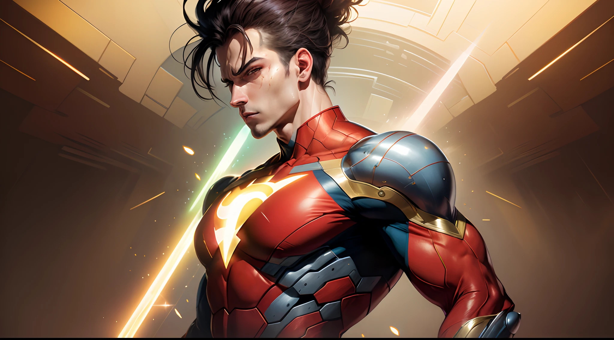 superhero that wears red and uses lasers