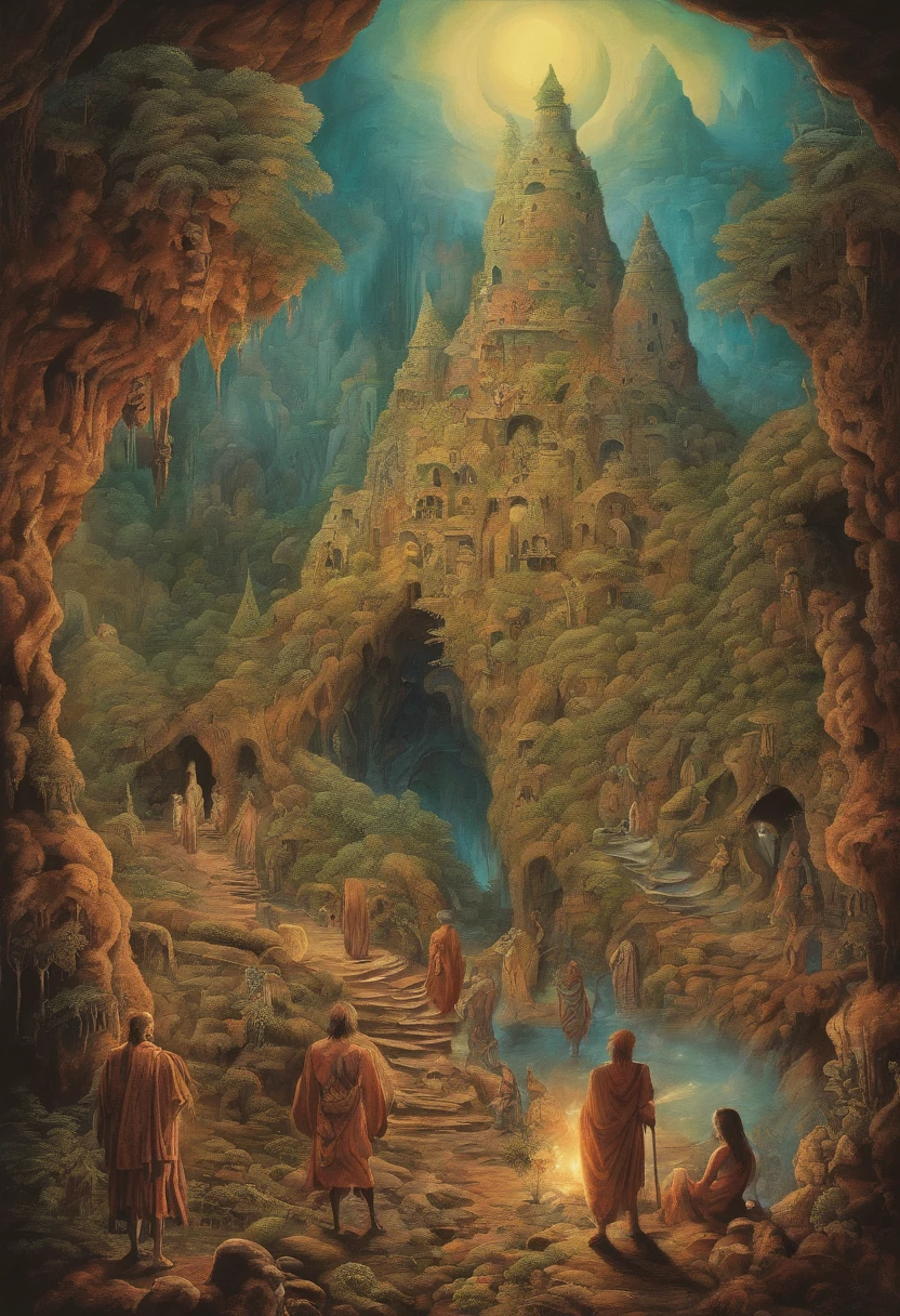primitive people living in caves