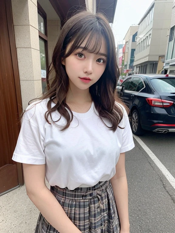 Group photo of three close friends, portrait of a japanese ,(Best Quality,4K,8K,hight resolution,masutepiece:1.2),Ultra-detailed,(Realistic,Photorealistic,Photorealsitic:1.37),cute-style,dian,Dribbling High Detail 8K,Studio Lighting - V 6, Random cute pleated skirt,Randomly cute clothes, Random Faces, Random curly hair, bangss, bare-legged