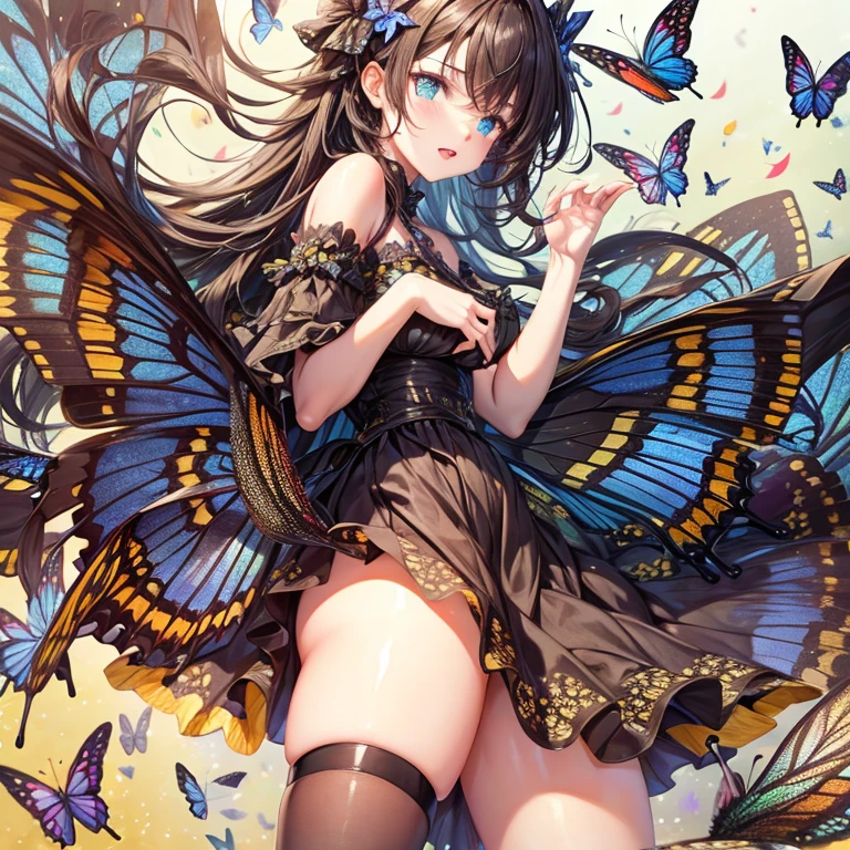 a swarm of butterflies