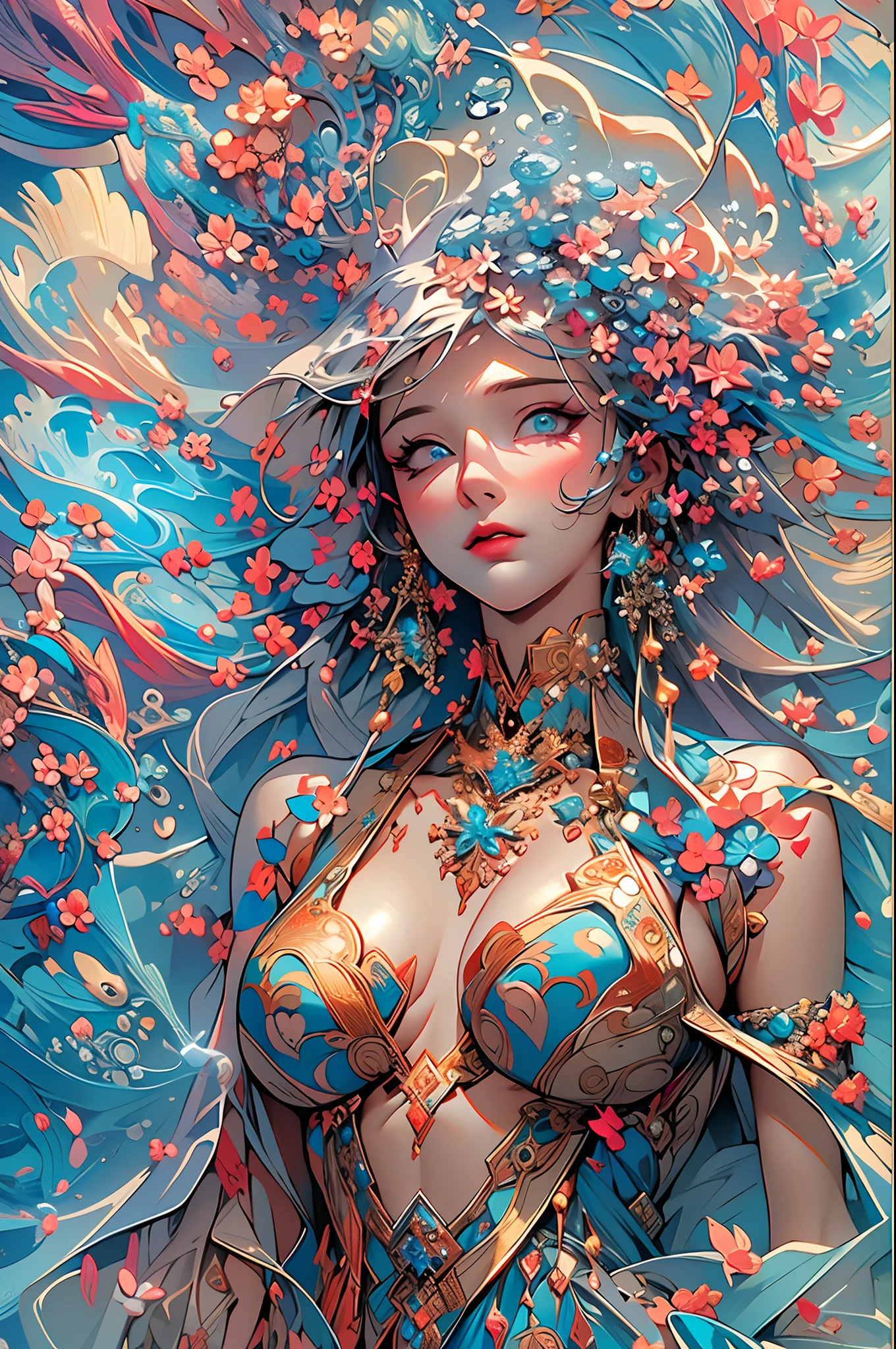 (masterpiece, top quality, best quality, official art, beautiful and aesthetic:1.2), (1girl), extreme detailed,(fractal art:1.3),colorful,highest detailed