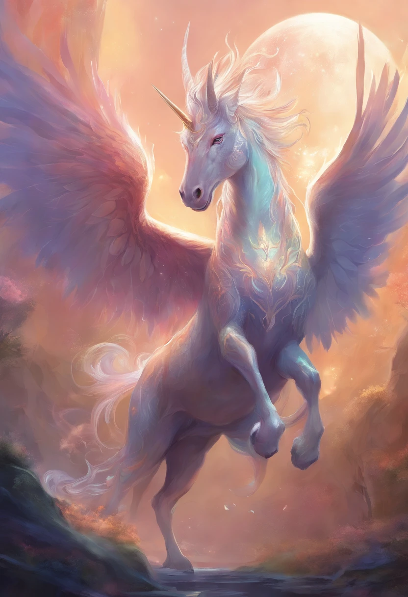 Unicorn-like creatures，Like a dragon，Like a phoenix，Like a turtle