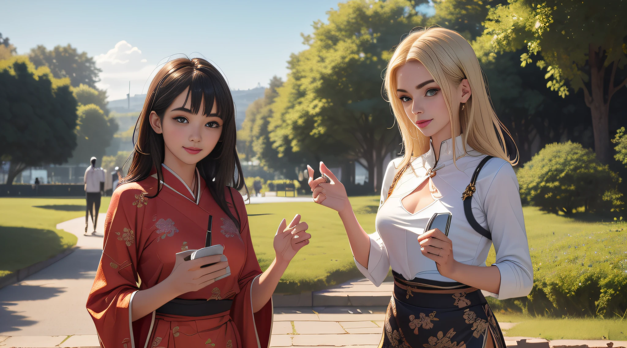 sfw, (Extremely detailed 8k wallpaper:2), (photo:2), (soigne Beautiful girl:2), (gives a lecture to friends:2), detailed (Face and eyes), (hyper realistic:1), (highly detailed:1), (epic realistic:1), rim light, (maximum details:1), cozy, (fullbody:1.3), (looking at viewer:2), (Woman's Attractive Qualities:2), (Attractive Woman:2), (Attractive:2), Smile, Intelligence, Empathy, Gracefulness, Sense of Style, Fitness, Grooming, Optimism, (Sensitivity:2), Sincerity, Romantic Gestures, Playfulness, Fashion Sense, (Sensuality:2), Charm, Modesty, Thoughtfulness, (Femininity:1), Flirtatiousness, Warmth, (Physical attractiveness:2), A beautiful smile, A love of life, strength and power, vulnerability, curiosity, wonder, love, (nature background:2), kawaii, waifu, Beautiful breasts, (attractive body:2), (Beautiful body:2), Beautiful pose, attractive pose, (Beautiful legs:1.0), (spread legs:1.0), (Beautiful clothes:1), (classic clothes:2), (elegant clothes:2), (European clothes:2), detailed clothes, (skirt:1), (blouse:1), (provocative pose)