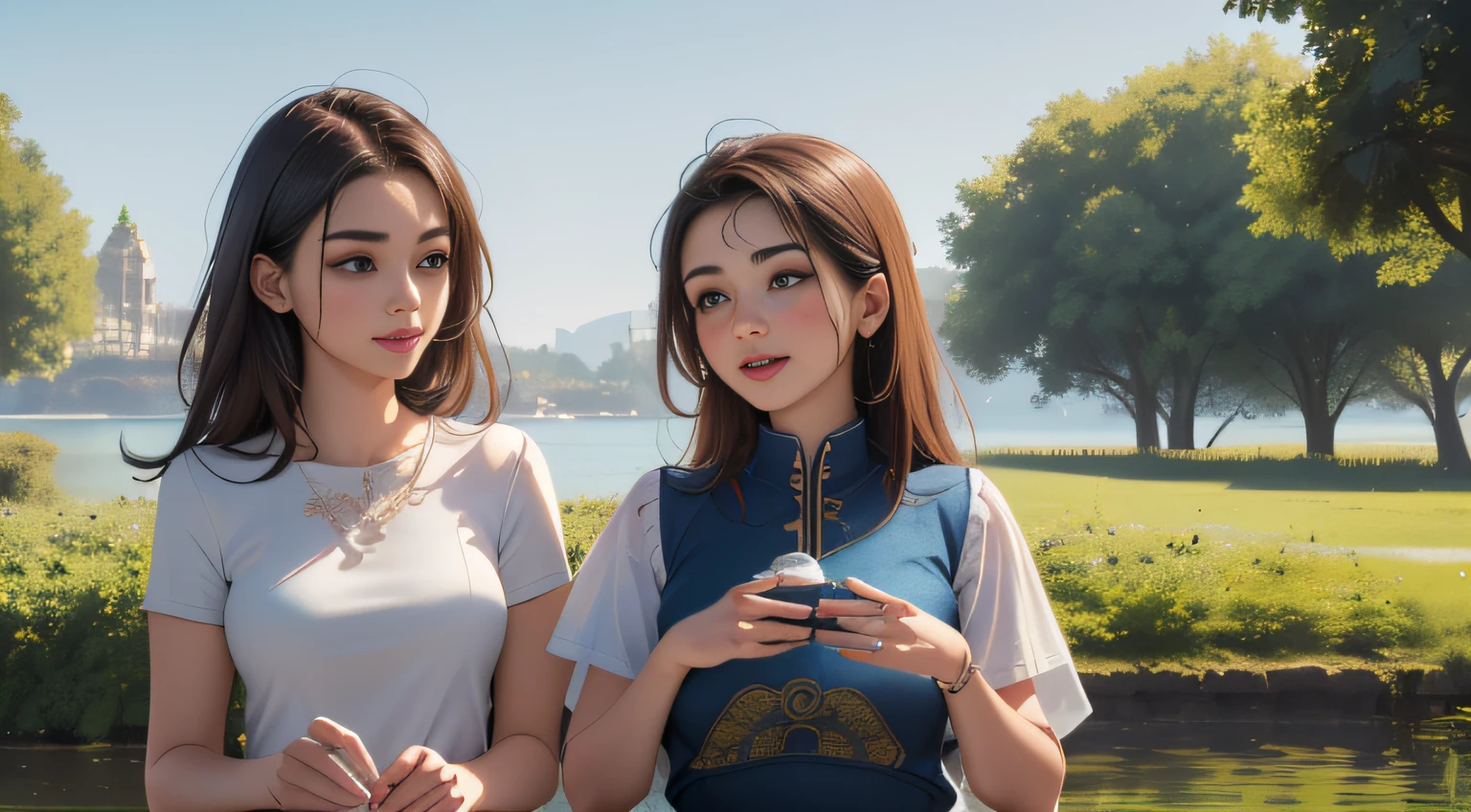 sfw, (Extremely detailed 8k wallpaper:2), (photo:2), (soigne Beautiful girl:2), (gives a lecture to friends:2), detailed (Face and eyes), (hyper realistic:1), (highly detailed:1), (epic realistic:1), rim light, (maximum details:1), cozy, (fullbody:1.3), (looking at viewer:2), (Woman's Attractive Qualities:2), (Attractive Woman:2), (Attractive:2), Smile, Intelligence, Empathy, Gracefulness, Sense of Style, Fitness, Grooming, Optimism, (Sensitivity:2), Sincerity, Romantic Gestures, Playfulness, Fashion Sense, (Sensuality:2), Charm, Modesty, Thoughtfulness, (Femininity:1), Flirtatiousness, Warmth, (Physical attractiveness:2), A beautiful smile, A love of life, strength and power, vulnerability, curiosity, wonder, love, (nature background:2), kawaii, waifu, Beautiful breasts, (attractive body:2), (Beautiful body:2), Beautiful pose, attractive pose, (Beautiful legs:1.0), (spread legs:1.0), (Beautiful clothes:1), (classic clothes:2), (elegant clothes:2), (European clothes:2), detailed clothes, (skirt:1), (blouse:1), (provocative pose)