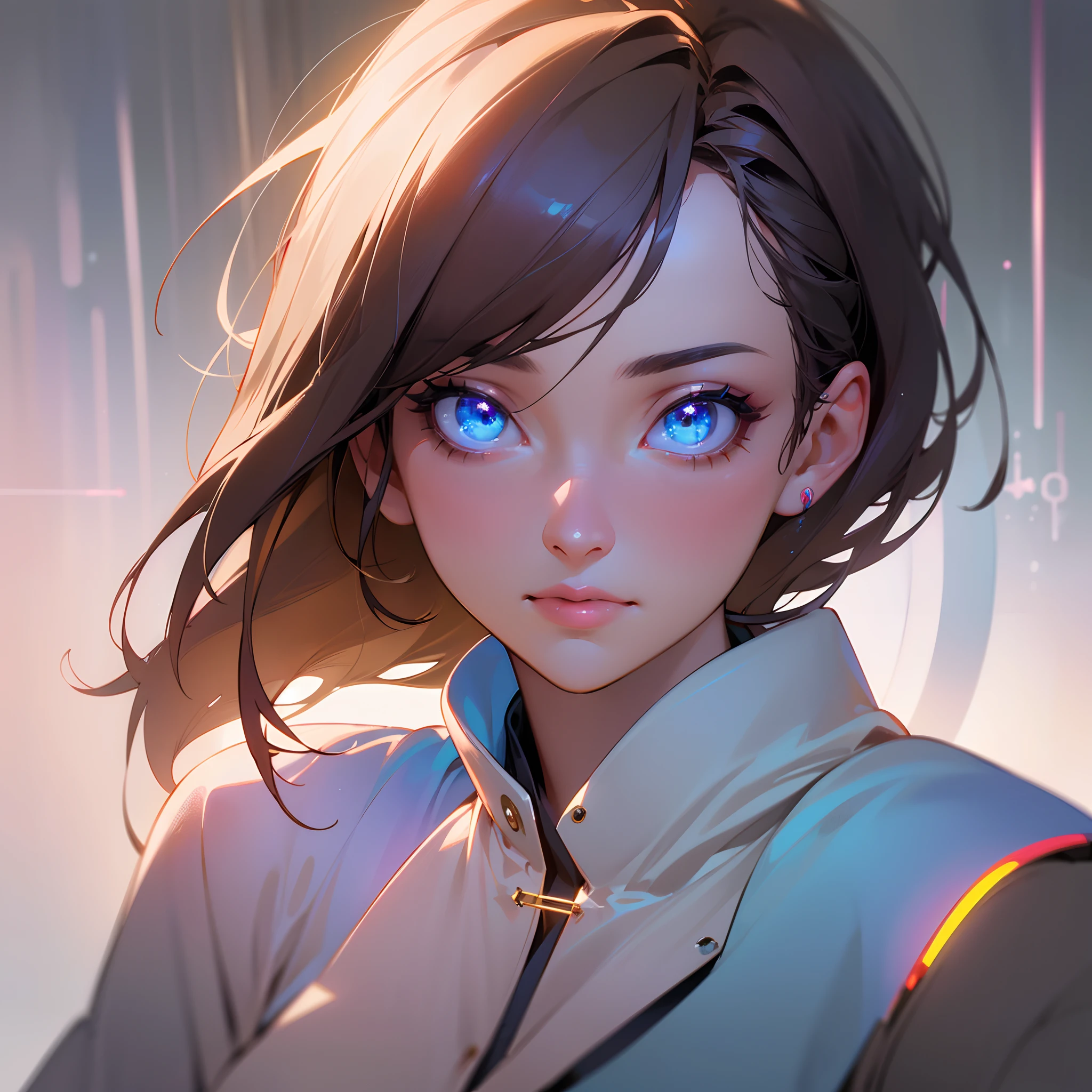 (best quality,4k,8k,highres,masterpiece:1.2),ultra-detailed,(realistic,photorealistic,photo-realistic:1.37),mad sweet female scientist,brings you back to life,beautiful detailed eyes,beautiful detailed lips,extremely detailed eyes and face,long eyelashes,bright background,modern laboratory,advanced equipment,sparkling scientific apparatus,glowing test tubes,steaming beakers,mysterious lighting,scientific charts and graphs,portraits,central composition,vibrant colors,sharp focus,ethereal atmosphere,hint of suspense,unveiling the unknown,awe-inspiring,L-shaped lab coat,immaculate appearance,passionate expression,dark hair with streaks of vibrant colors,genius at work,confident,visionary