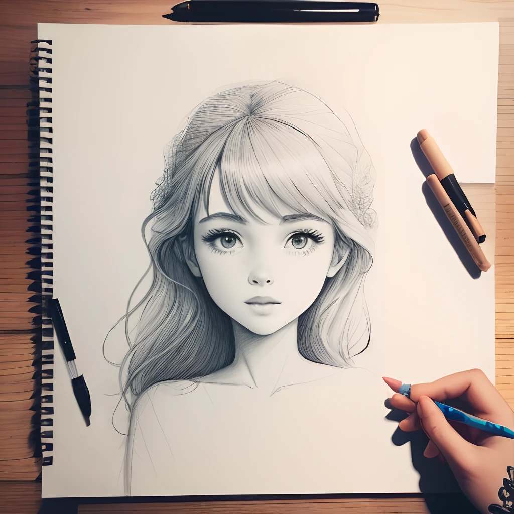 Hand drawn sketches