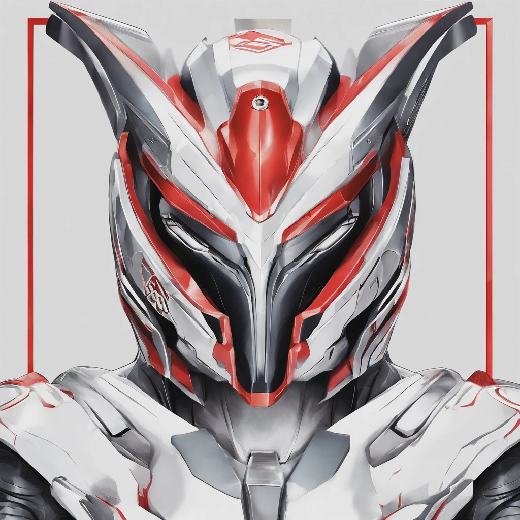 Portrait of Ultraman ， （Best quality， tmasterpiece）， 1人， looking at viewert， face guard ，cobweb， Story background， upper part of body， Contemporary，Ultraman Tiga clothing。[dot paper effect]