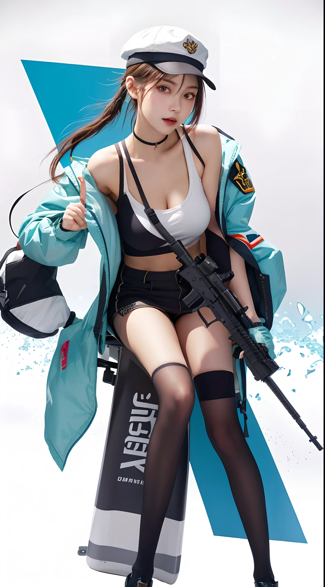 a close up of a person with a gun and a hat, fine details. girls frontline, from girls frontline, m4 sopmod ii girls frontline, girls frontline cg, girls frontline style, cushart krenz key art feminine, girls frontline universe, girls frontline, mechanized soldier girl, from arknights, azur lane style, from the nikke goddes oof victory videogame, character privaty