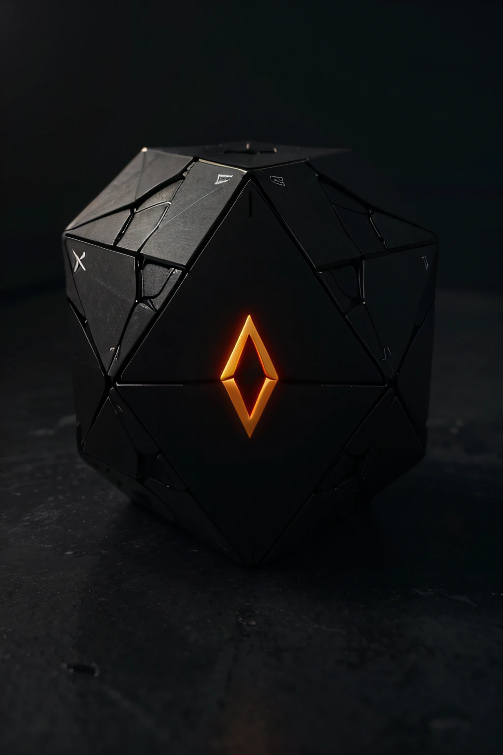 a close up of a captivating, kenyan logo on a black surface, in disney style of the ethereum symbol, ethereum!!!! logo, cinema 4d render icon for mobile game, 4 d logo, neon, threyda, hypercube, cube, symbol, award winning solid shape logo, icon, designed in blender, tesseract, dimensional, (((unreal engine))), polyhedral