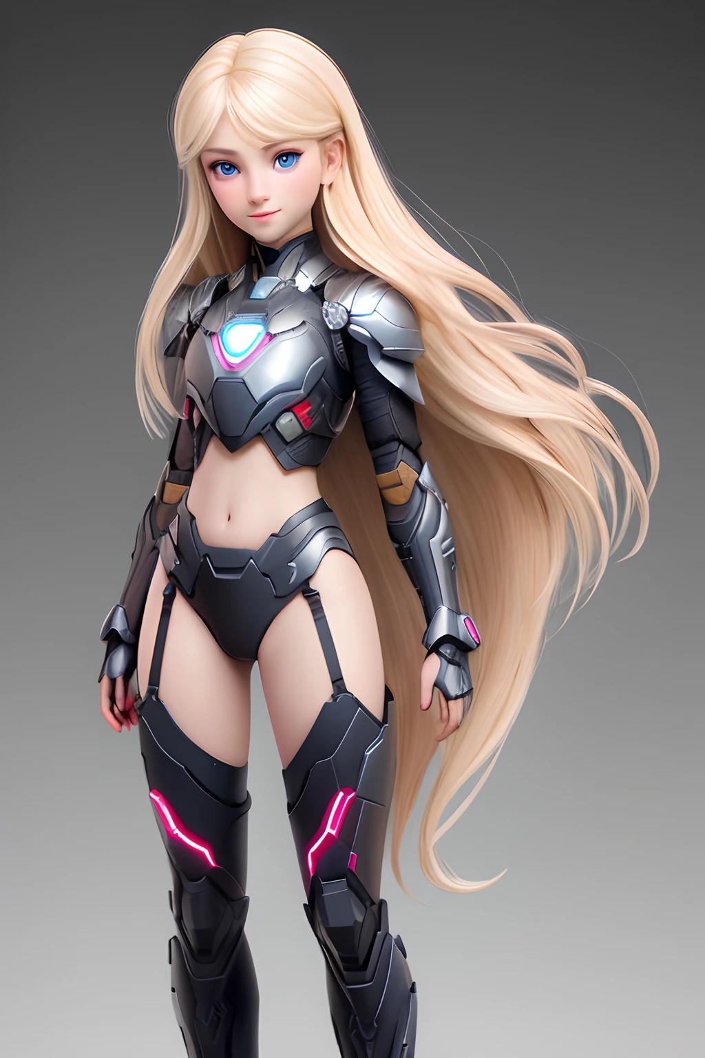 close up 1girl in, ager, Solo, Aesthetic artwork, blond, straight blonde hair, super long blonde hair, light blue eyes,  some small freckles, pale skin, A-cup, small breasts, runners body, (thin hips, thin waist: 1.25), detailed skin, shy smile, (action shot, flying:1.3), arched back, wearing dark black & pink Iron man armor, (full body: 1.1), 24mm, 4k textures, soft cinematic light, RAW photo, photorealism, photorealistic, intricate, elegant, highly detailed, sharp focus, ((((cinematic look)))), soothing tones, insane details, intricate details, hyperdetailed, low contrast, soft cinematic light, dim colors, exposure blend, hdr, faded