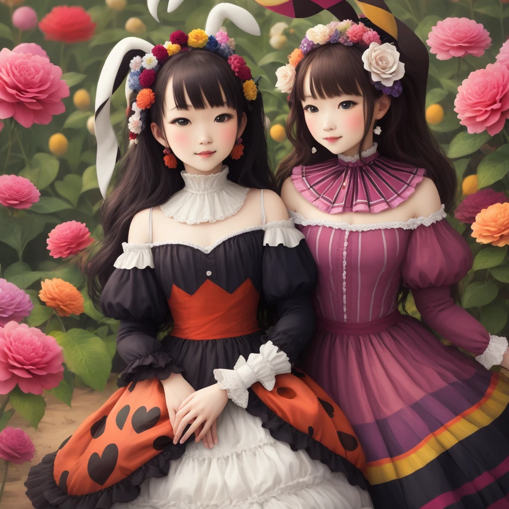 Harlequin flowers