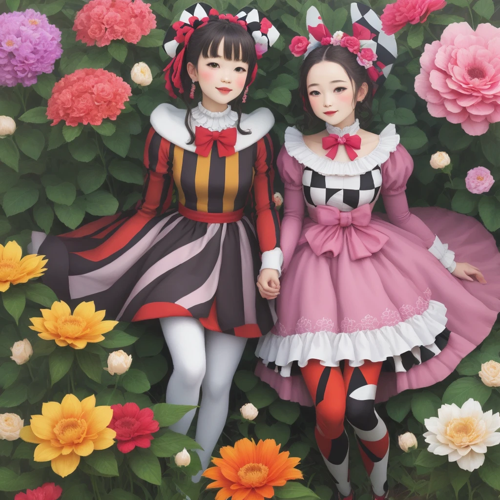 Harlequin flowers