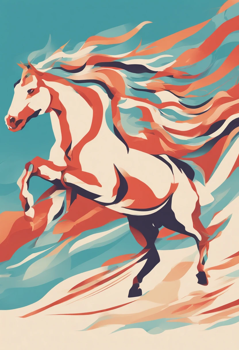 Running horses、It features a simple、Feeling of sprinting、Horizontal angle、Fashionable、Ferrari、Luxury、It features a simple、4Honpa、planar