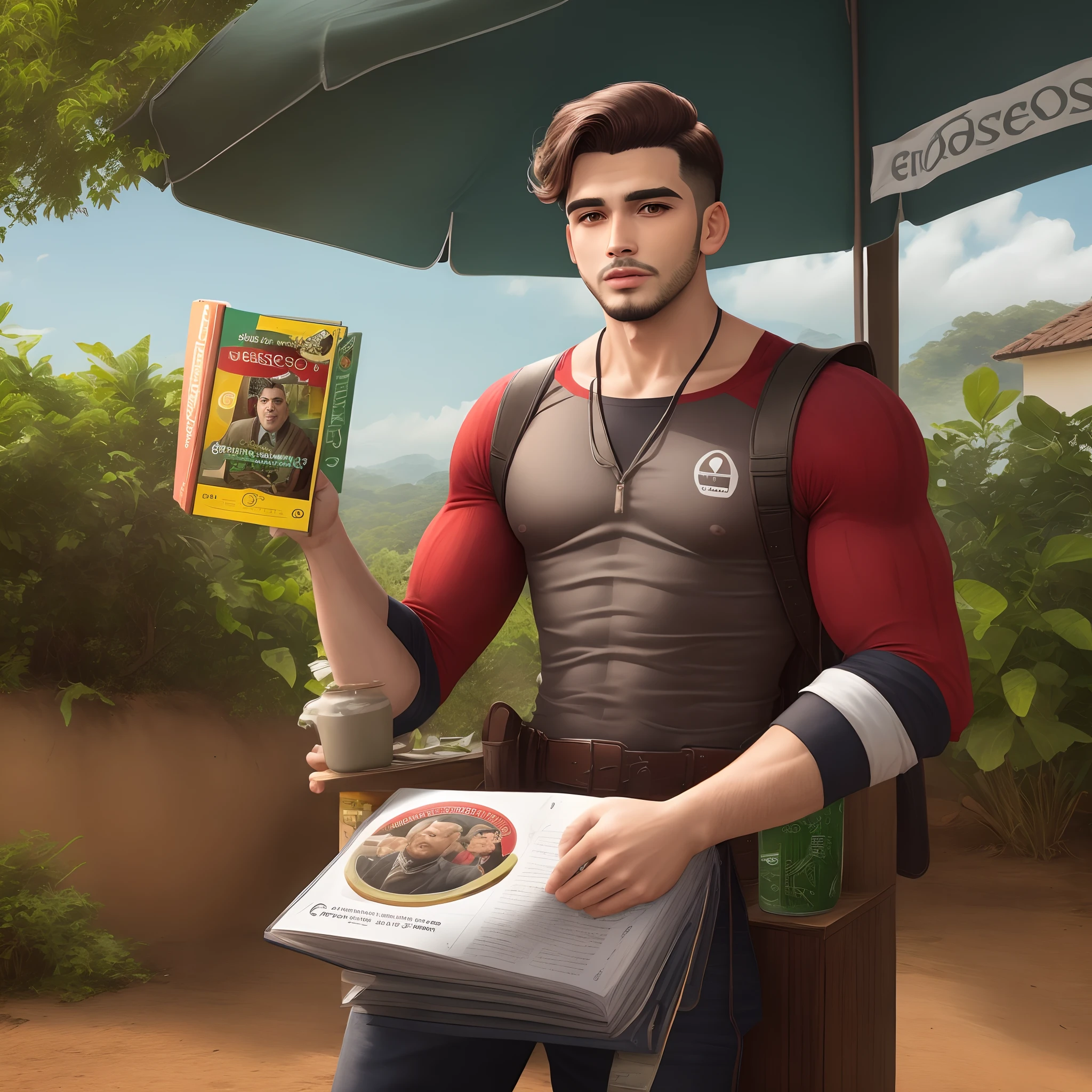 Um homem idoso sujo de terra