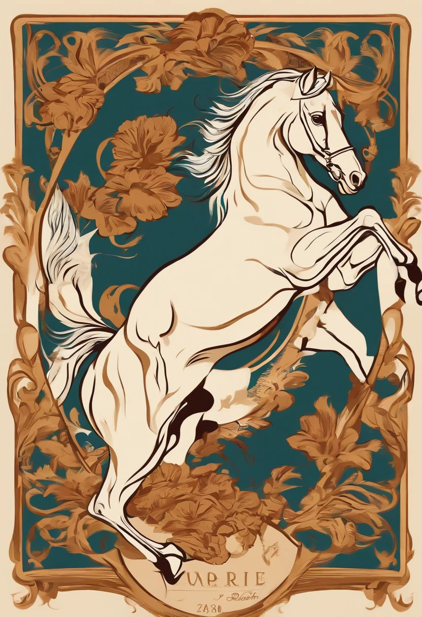 simple horse logo、illustratio、Running horses、horse racing、Hermes、Ferrari