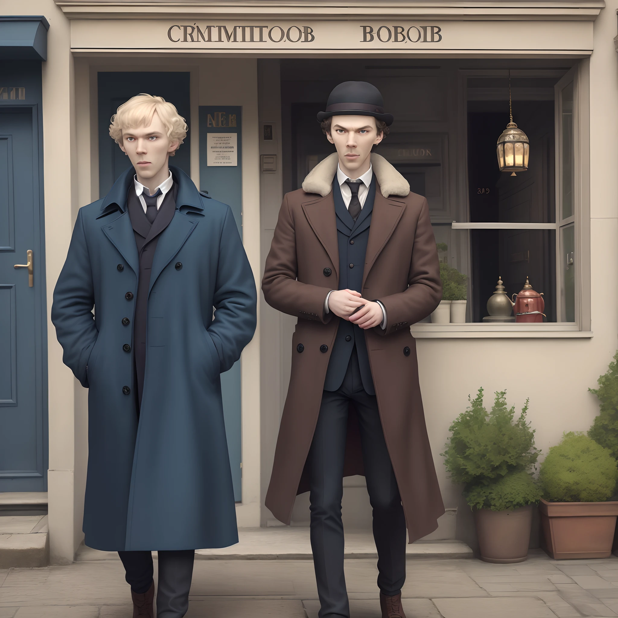 Sherlock and  Me kn the 221 B bekar street thinking how to detect the criminal