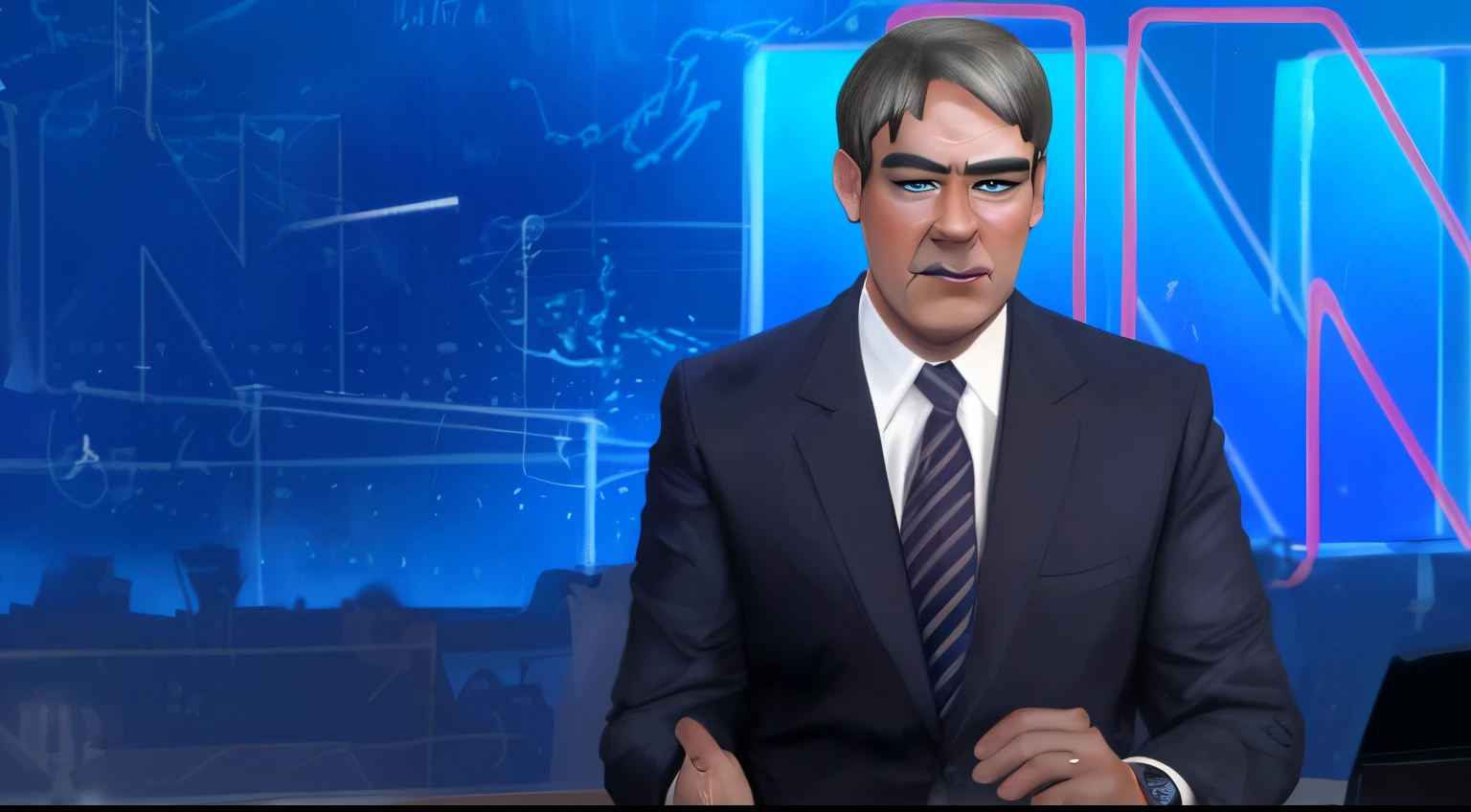 CREATE A CARICATURE THIS IMAGE