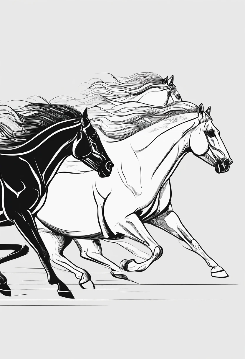 Running horses